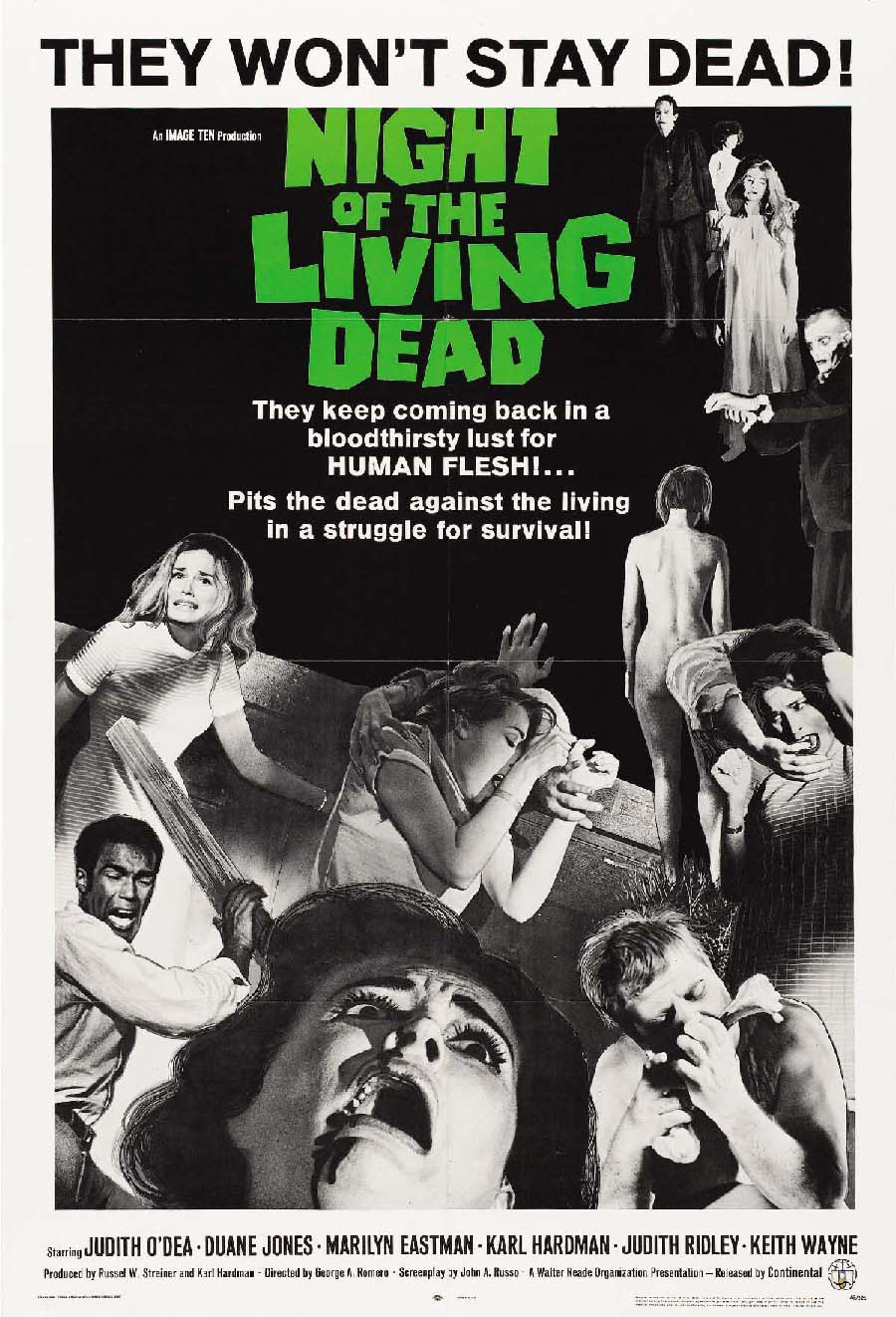 Movie poster for Night of the Living Dead